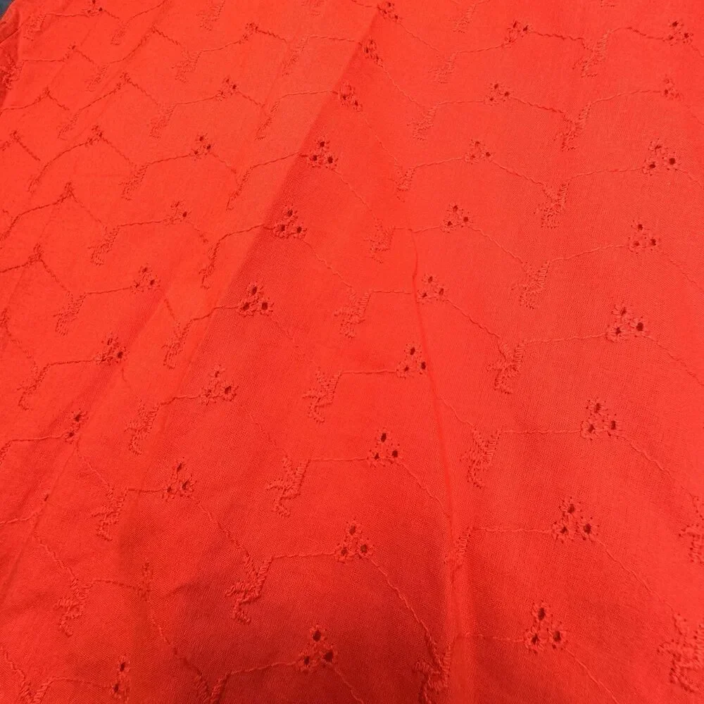 Garfield & Marks Sz XL Embroidered Lined Skirt Button Front Tie Elastic Waist